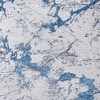 HomeRoots 5' X 7' Blue and Silver Abstract Printed Washable Non Skid Area Rug - 4 of 4