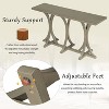 Okak Oak Veneer Wooden Console Table with Slender Curved Legs,Rubber Wood Farmhouse Entryway Table for Living Room,Hallway - 4 of 4