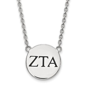 Black Bow Jewelry Sterling Silver Zeta Tau Alpha Greek Life Necklace 18 Inch - 1 of 4