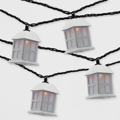 10ct Outdoor Lantern String Lights White Threshold Target