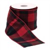 Red and Black Plaid Wired Ribbon (Set of 2) - 2 of 3