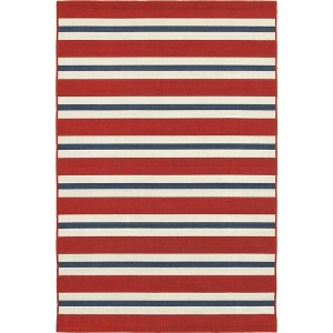 Oriental Weavers Meridian 5701R Red/ Blue Indoor/Outdoor Area Rug - 3'7" x 5'6" - 1 of 1