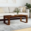 vidaXL Smoked Oak Coffee Table - Modern Style Engineered Wood 40.2"x19.7"x13.8" - Perfect for Living Room, Office, Lounge Spaces - 2 of 4