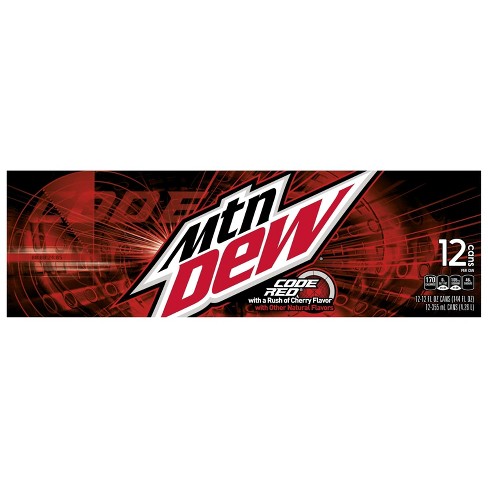 Mountain Dew Code Red Soda 12pk12 Fl Oz Cans - 