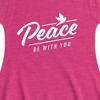 Girls' - Instant Message - Peace Be With You Fit & Flair Cap Sleeve Graphic Dress - 2 of 4