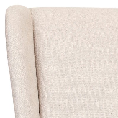 Beige Linen High Back Parsons Side Chair
