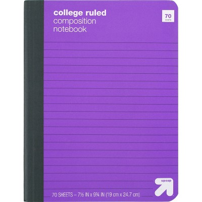College Ruled Purple Hard Cover Composition Notebook - up & up™