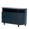 U-shape Storage Sideboard Wood Cabinet With Adjustable Shelf And 4 Doors,Atmospheric Console Table Load-bearing For Study, Corridors And Entrances - 2 of 4