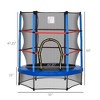55-Inch Kids Indoor Trampoline with Safety Enclosure and Springless Bungee Design - 3 of 4