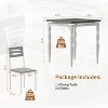 5 Piece Dining Table Set, Industrial Style Dining Table and Chairs Set for 4, Kitchen Table Set for Dining Room Kitchen Apartment - 2 of 4