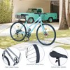 YONWAY 7 Speed Hybrid Road Bike 700C Road Bicycle with Carbon Steel Frame and Dual-Disc Brakes Ideal for Outdoor and Fitness Cycling (Blue) - 4 of 4