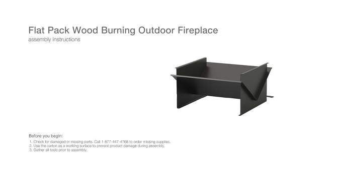 Flat Pack Wood Burning Outdoor Fireplace - Threshold&#8482;, 2 of 6, play video