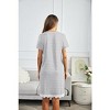 Ekouaer Womens Nightgown Short Sleeve Night Dress Printed Sleepwear Soft Sleep Shirt - 4 of 4