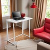 SEVOBAL Folding Desk Compact Computer Desk for Home Office Folding Table Writing Table for Small Spaces Study Table Laptop Desk, White, 87"*51"*11.5" - 3 of 4