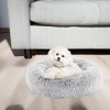 ROOMTEC Fluffy Donut Dog Bed, Calming Beds for Small Dogs Cats Round Faux Fur Cuddle Bed, Pet Anti-Anxiety Plush Bed, Machine Washable - 4 of 4