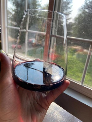JoyJolt 18.2 oz. Black Swan Stemless Red Wine Glasses (Set of 4)