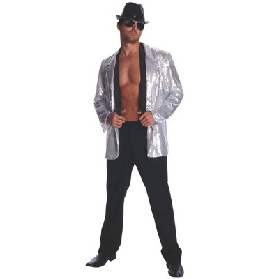 Silver sequin jacket mens sale