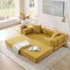 Convertible 3-Seat Sofa Bed, Modular Fold-Out Couch with Corduroy Fabric and Removable Backrest, King Size Sofa for Living Room & Bedroom - 2 of 4
