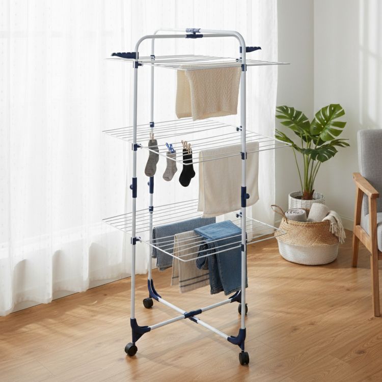 Lavish Home 3-Tier Clothing Drying Rack, White : Target