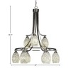 Toltec Lighting Paramount 9 - Light Chandelier in  Brushed Nickel with 5" Natural Fusion Shade - 2 of 2