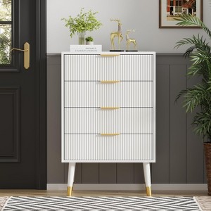 4 Drawer Dresser for Bedroom, Modern Closet Dressers Chest of Drawers, Wood Storage Dresser Chest Cabinet Organizer Unit - 1 of 4