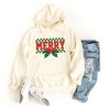 Simply Sage Market Women's Graphic Hoodie Merry Checkered Mistletoe - 2 of 3