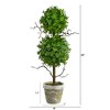 Nearly Natural 2-ft Eucalyptus Double Ball Topiary Artificial Tree - 2 of 4