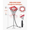 VEVOR Volleyball Setter Training Equipment, Angle and Height Adjustable Volleyball Trainer, Portable Practice Net, Red&Black - 4 of 4