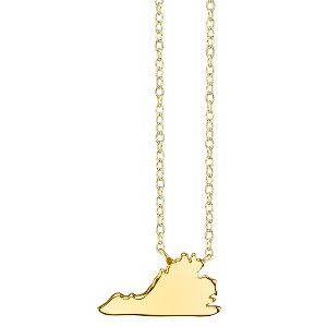 Footnotes State Pendant - Gold, Women