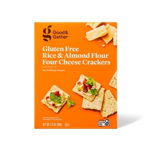 Gluten Free Rice & Almond Flour Four Cheese Crackers - 3.5oz - Good & Gather™ - 1 of 4