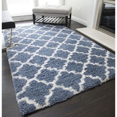 Rugs America Cloud Shag Geometric Contemporary Area Rug
