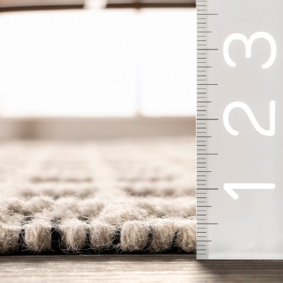 Handmade Black and Ivory Wool Striped Runner Rug 2' x 8'