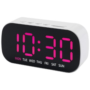 REGALWOVEN HMETOL Digital Corded Electric Plastic Adjustable Brightness Alarm Clock 5.1"L x 1.4"W x 2.4"H 1 Pc - 1 of 4