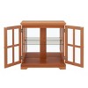 FURNIinspire Utility Storage Cabinets Display Cabinet, Antique Storage Cabinet, Bookcase With Adjustable Shelves, Dark Brown, 15.75"*30.32"*32.09" - 2 of 4