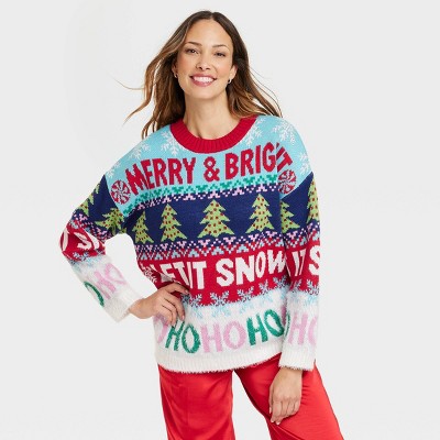 Image of Women's Merry And Bright Graphic Sweater - S