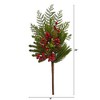 Nearly Natural 26-in Mixed Pine, Pinecone and Berry Artificial Plant (Set of 3) - image 2 of 3