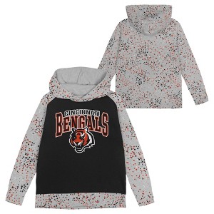 NFL Cincinnati Bengals Girls' Fleece Hooded Sweatshirt - 1 of 3