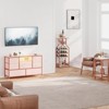 Premium 8-Drawer Dresser TV Stand 55" Wide,Solid Wood Top Console with Built-in Power Outlet &22 Light Modes for Bedroom Organizer,Pink - 3 of 4