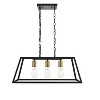 Elegant Lighting Resolute 3 light brass and black Pendant - 2 of 4