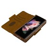 SAHARA - Brown Leather Folio Wallet Case - Samsung Galaxy Z Fold3 and Fold3 5G - 2 of 4