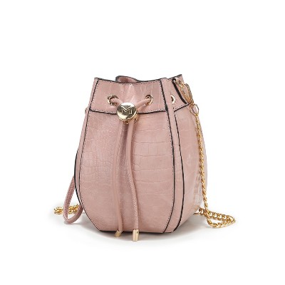 MKF Collection Cassidy Crocodile Embossed Vegan Leather Women’s Hobo Bucket Bag by Mia K