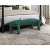 Sapphtopaz Modern Ottoman Bench with Velvet Upholstered Oval Vanity Stool with Sturdy Frame Comfy End of Bed Bench for Living Room, Entryway - 2 of 4