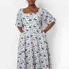Rebdolls Women's Arya Floral Print Skater Midi Dress W. Pockets - 4 of 4