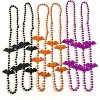60 Pcs Halloween Bat Bead Necklaces - Orange Black Purple Party Favors for Pirate Day & Parades - 2 of 4