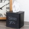 AuldHome Design Square Tissue Box Cover; Modern Farmhouse Enamelware Tissue Holder - image 2 of 4