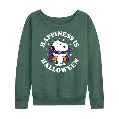Women's - Peanuts - Happiness Is Halloween Lightweight French Terry Slouchy