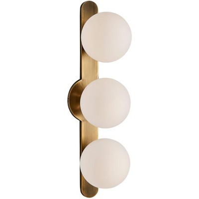 Uttermost Droplet 22" High Antique Brass 3-Light Wall Sconce