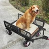 Collapsible Foldable Steel Garden Cart 360lbs, Heavy Duty Folding Utility Wagon Cart 180¡ã Rotating Handle for Camping Shopping - 3 of 4