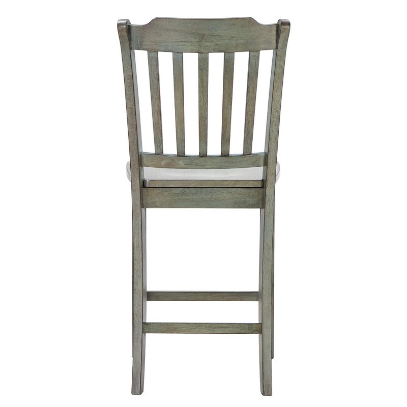 Set of 2 24" South Hill Slat Back Wood Counter Height Chair - Inspire Q, 4 of 6