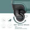Wooakway 3 Piece Luggage Sets ABS Lightweight Suitcase with Two Hooks, Spinner Wheels, TSA Lock - 2 of 4